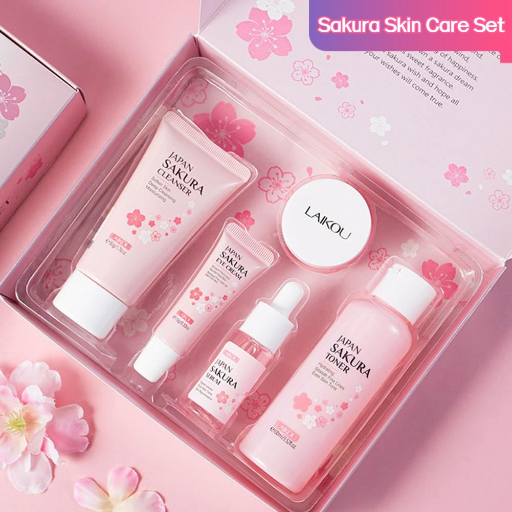 5/3pcs/Set Sakura Skin Care Se - đánh giá và giá Skincare Oily Skin
