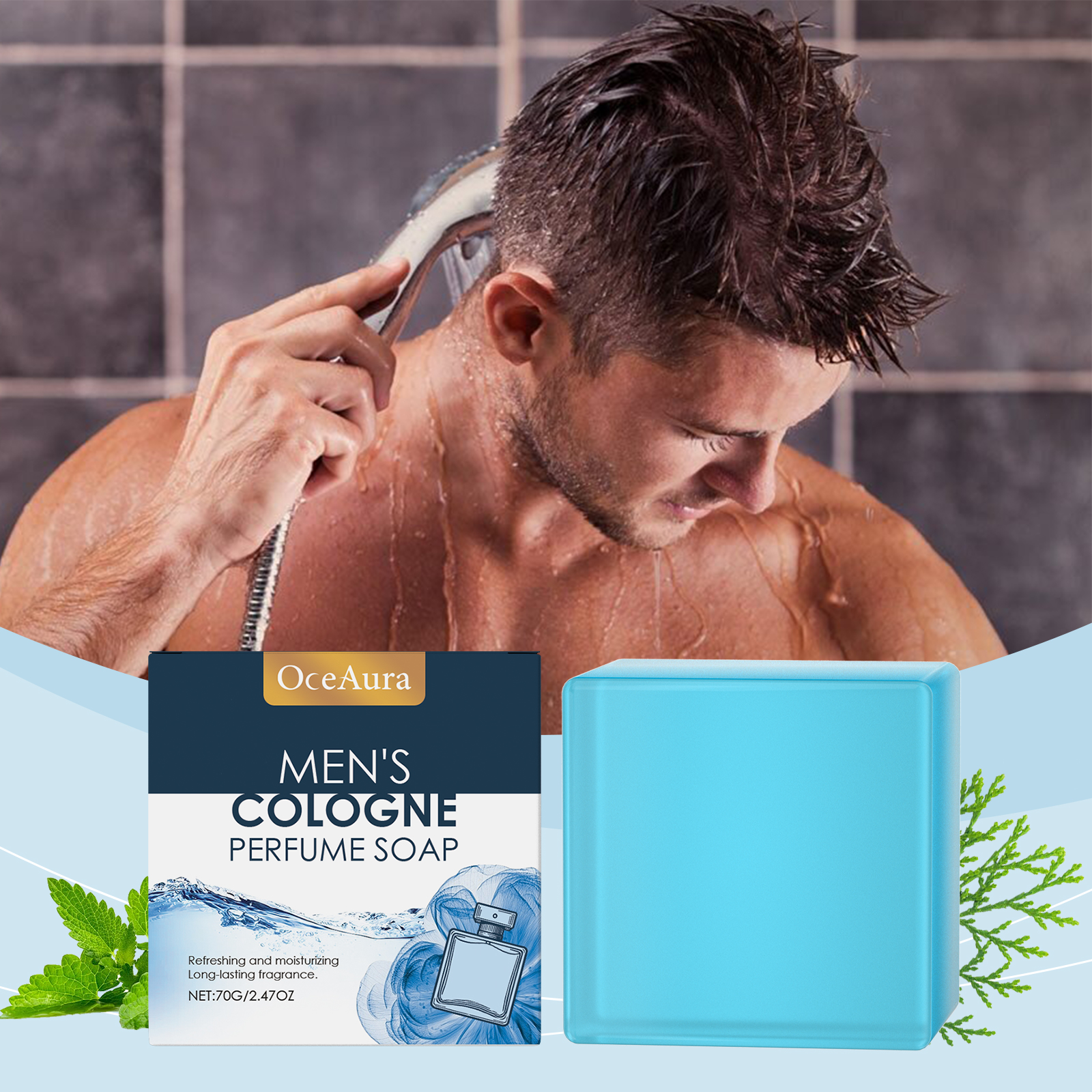 OceAura Men's Perfume Bath Soa - đánh giá và giá Skincare Oily Skin